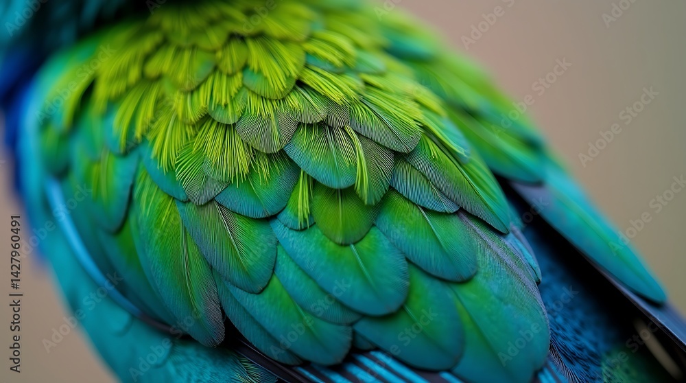 Fototapeta premium Colorful parrot closeup plumage