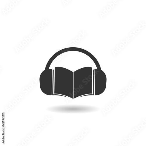 Audio guide icon with shadow