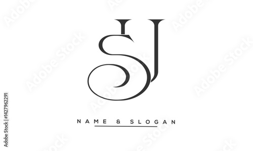 Obraz na płótnie SU, US Abstract Letters Logo Monogram w salonie