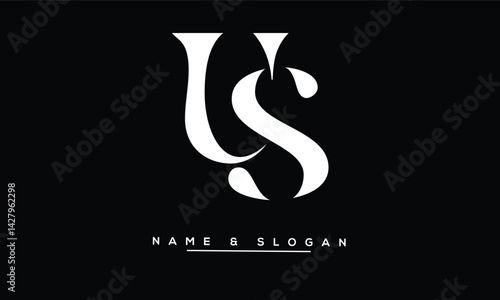 Obraz na płótnie SU, US Abstract Letters Logo Monogram w salonie