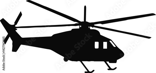 helicopter silhouette vector illustration