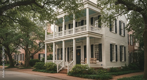 Wallpaper Mural Charming Southern Mansion on a Tree-Lined Street Torontodigital.ca