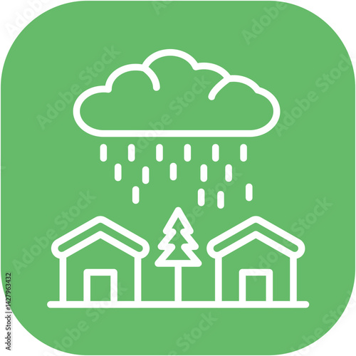 Monsoon Climate Icon