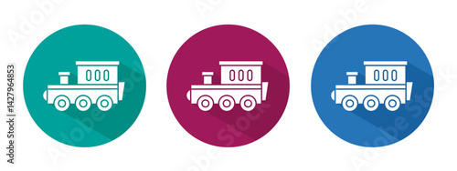 Icon for train vector illustration in flat.