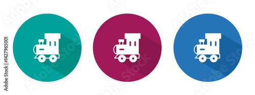 Icon for train vector illustration in flat.