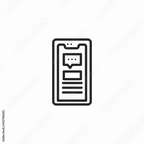 mobile chat icon sign vector