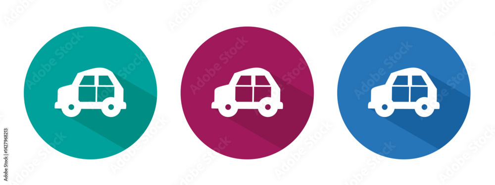 Icon for car vector illustration in flat. Icon for car vector illustration in flat.