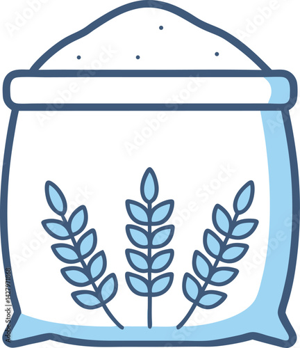 Whole Grains Line Icon, Outline Vector Symbol Illustration. 