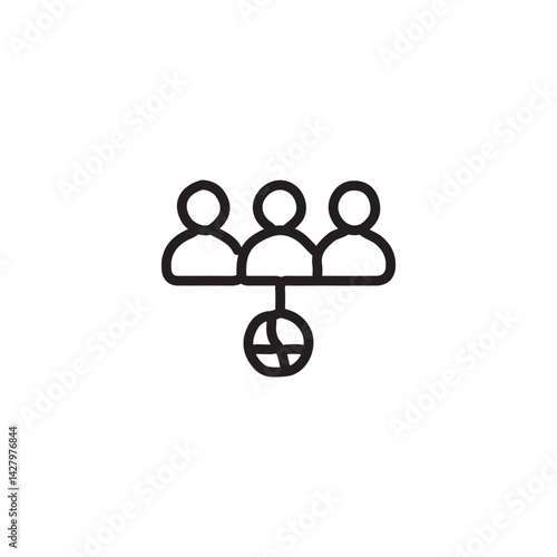 vector illustration of Connect element with one line style