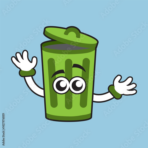 illustration trash garbage character cartoon