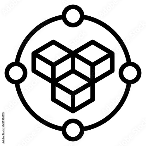 Busness model icon in vector illustration