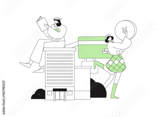 Home loan flat vector concept operation illustration
