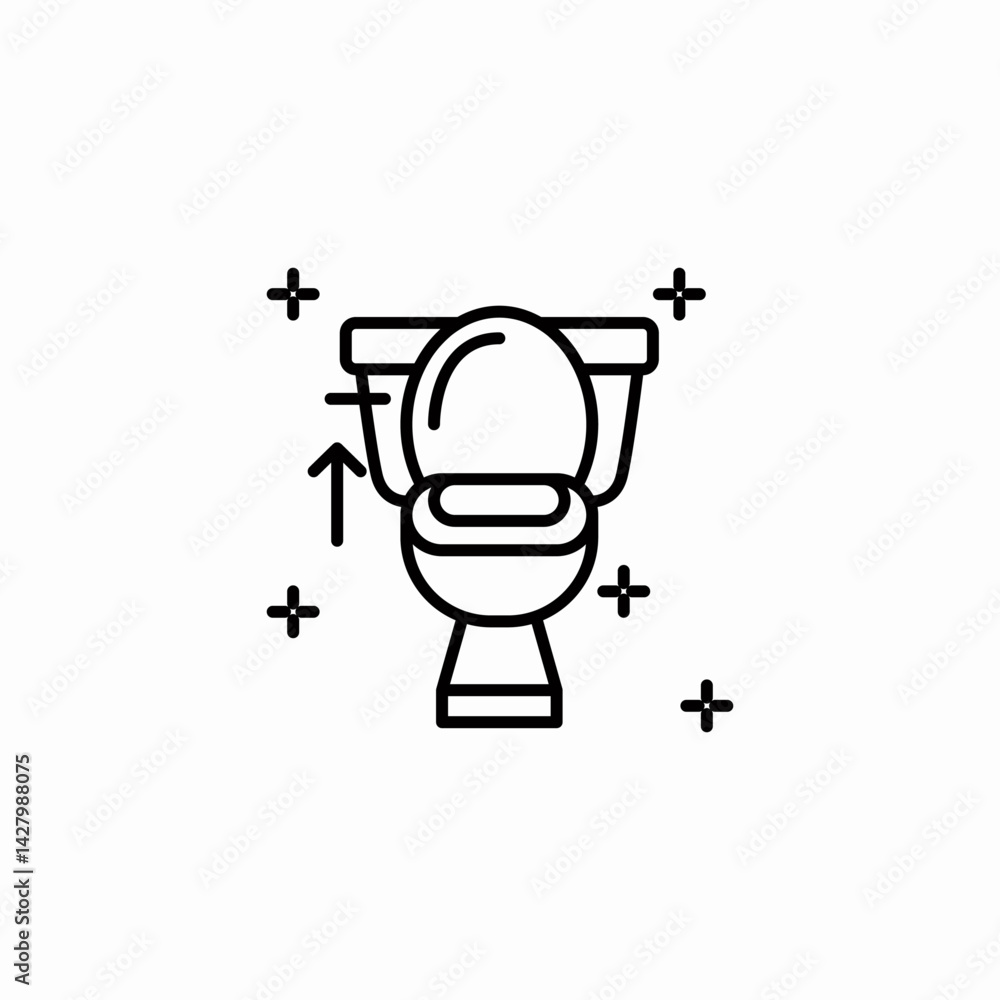 Fototapeta premium cleaning toilet icon sign vector