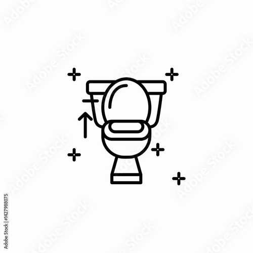 cleaning toilet icon sign vector
