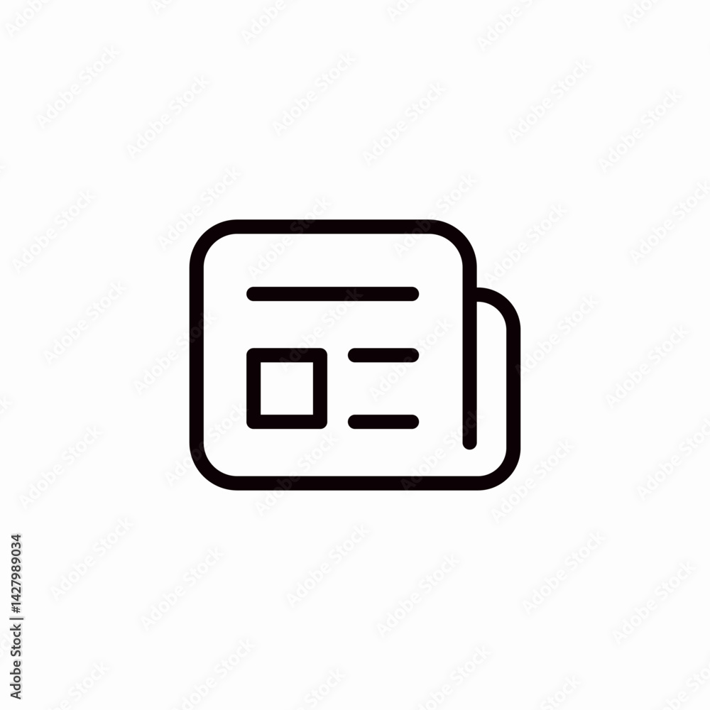 Fototapeta premium document layout icon sign vector