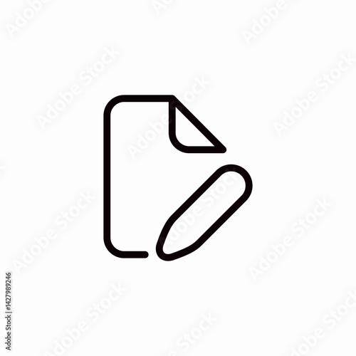 document pen icon sign vector