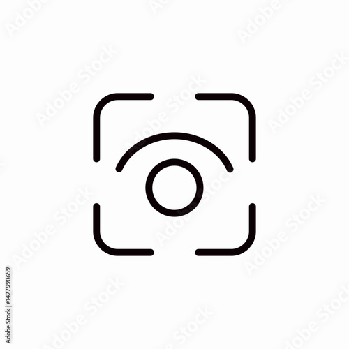 focus view icon sign vector