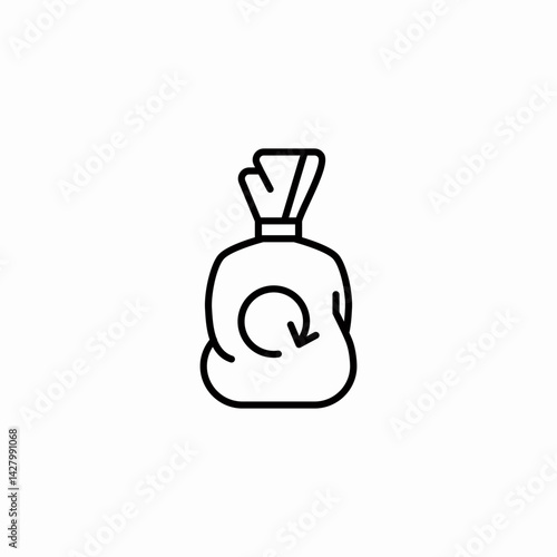 garbage bag icon sign vector