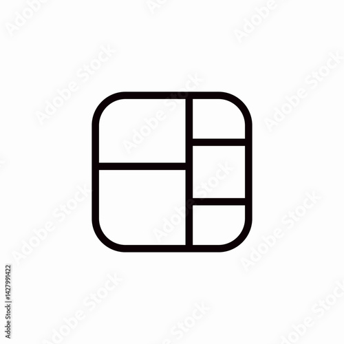 grid layout icon sign vector
