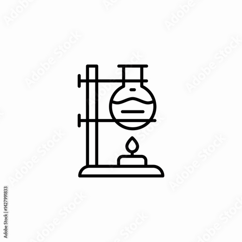 heating flask icon sign vector