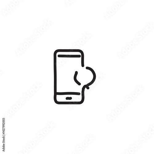 vector illustration of Connect element with one line style
