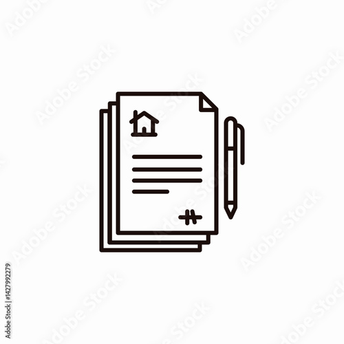 house contract icon sign vector