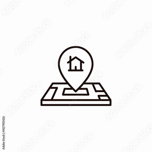 house location icon sign vector