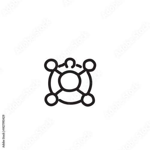 vector illustration of Connect element with one line style