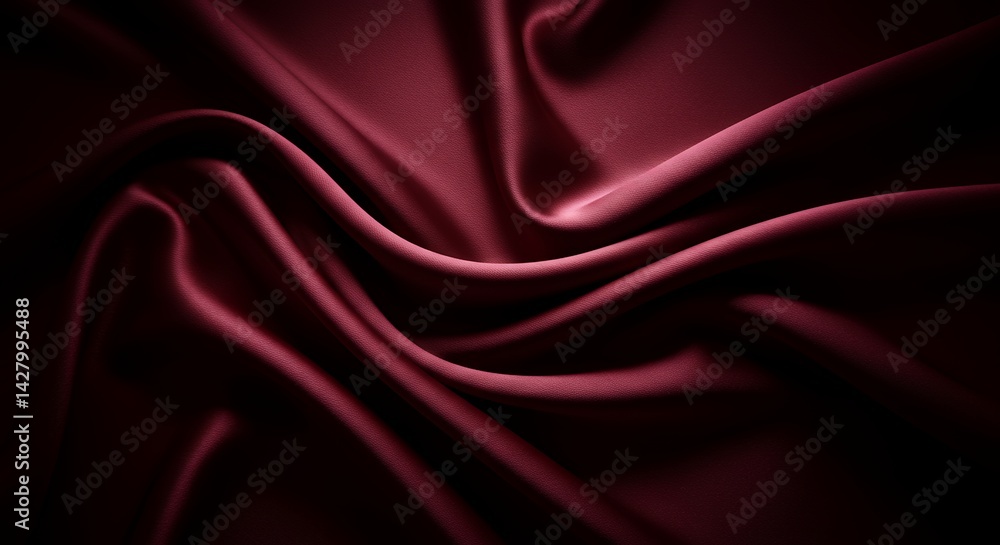 Fototapeta premium Burgundy Silk Fabric