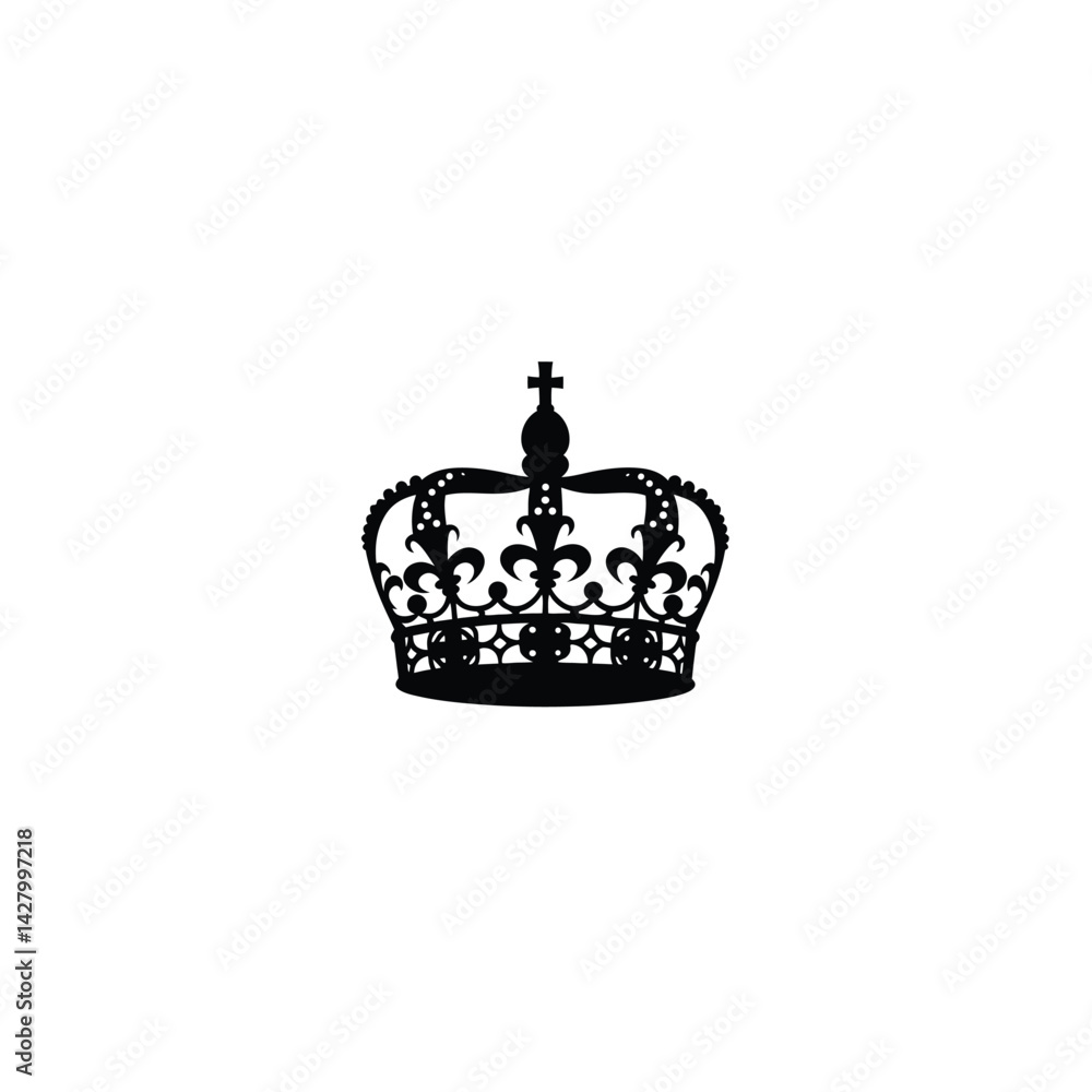 Obraz premium Crown silhouette on white background