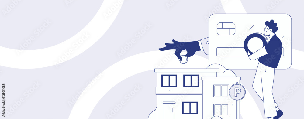 Home loan flat vector concept operation illustration
Home loan flat vector concept operation illustration
