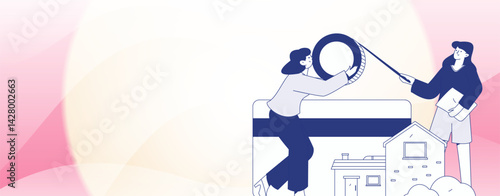 Home loan flat vector concept operation illustration
