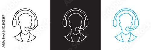 Customer service  icons. Help , Support and service icons . Vector for websites, mobile interfaces, presentations, banner, visual branding etc. Vector illustration. EPS 10