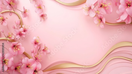 Valentine's Day or Women's Day concept. Balloons, flowers and gift boxes. Pink tulips and gift boxes. Happy Mother's Day. Pink Flowers background. Romantic design. Greeting cards. Copy space area