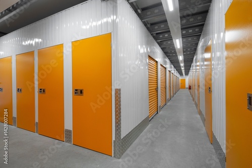 Obraz na płótnie Storage boxes for personal or professional use. Warehouse. Lockers w salonie