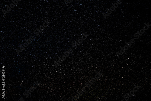 Space star shape sky night background, black starry cosmos abstract pattern dark blue science, textile cosmic galaxy astronomy decoration fantasy wallpaper landscape.