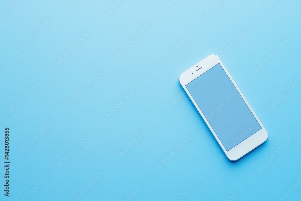 Modern phone on bright background Modern phone on bright background