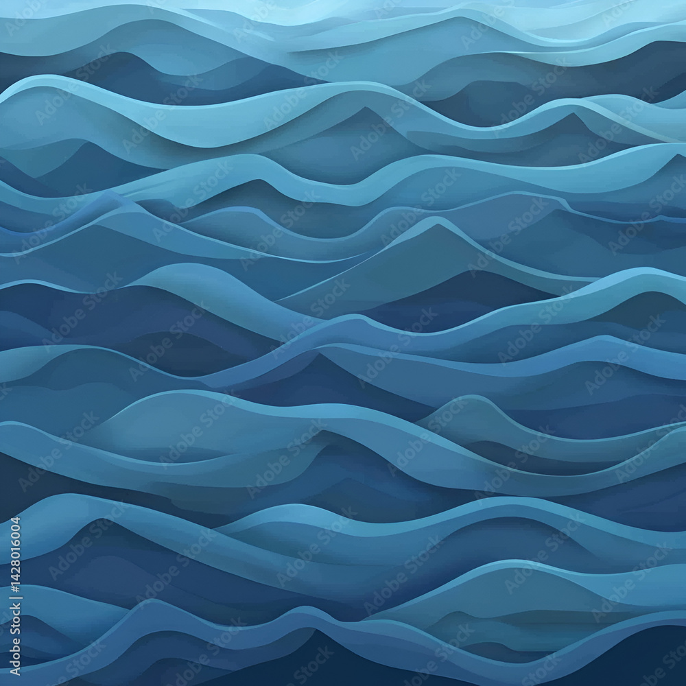 Obraz premium Dynamic waves of ocean currents coastal view abstract art serene environment aerial perspective tranquility and flow