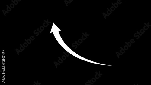 Business growth arrow, business graph icon animated video