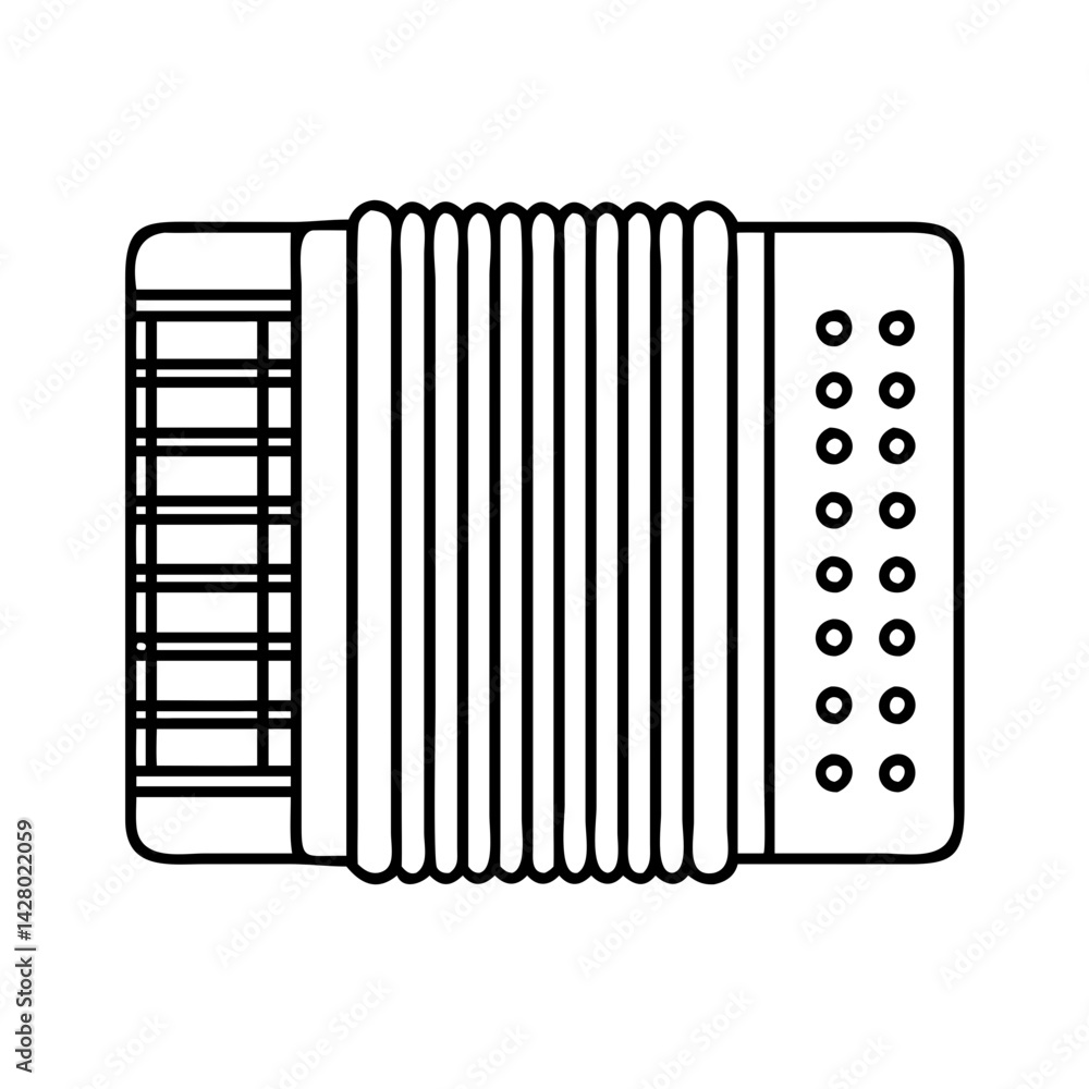 accordion icon, accordion line art - simple line art of accordion, perfect for accordion logos and icons accordion icon, accordion line art - simple line art of accordion, perfect for accordion logos and icons