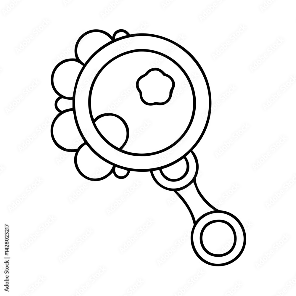 baby rattle icon, baby rattle line art - simple line art of baby rattle, perfect for baby rattle logos and icons baby rattle icon, baby rattle line art - simple line art of baby rattle, perfect for baby rattle logos and icons