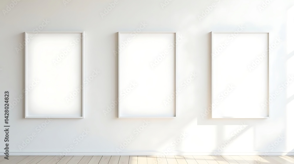 Fototapeta premium Modern minimalist light switches interior background