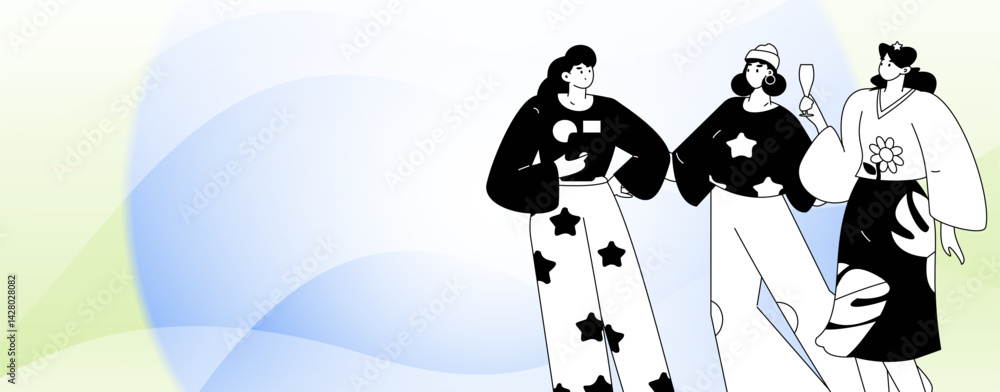 Obraz premium 3.12 International Women's Day professional women flat character vector concept operation hand drawn illustration 