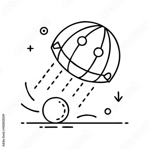 capsule re entry icon, capsule re entry line art - simple line art of capsule re entry, perfect for capsule re entry logos and icons