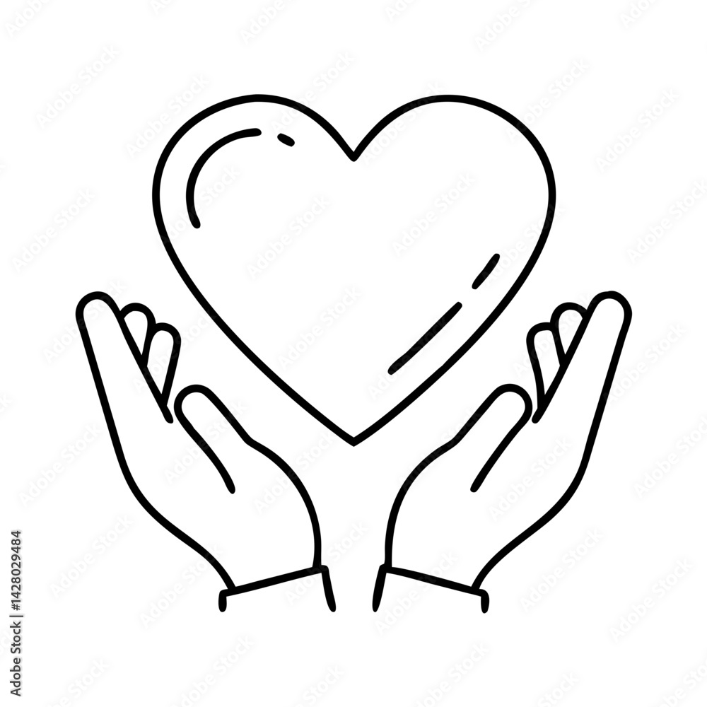compassion heart icon, compassion heart line art - simple line art of compassion heart, perfect for compassion heart logos and icons compassion heart icon, compassion heart line art - simple line art of compassion heart, perfect for compassion heart logos and icons