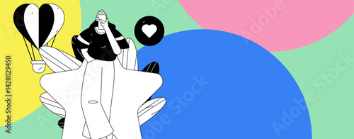 3.12 International Women's Day professional women flat character vector concept operation hand drawn illustration
