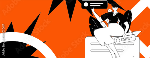 3.12 International Women's Day professional women flat character vector concept operation hand drawn illustration
