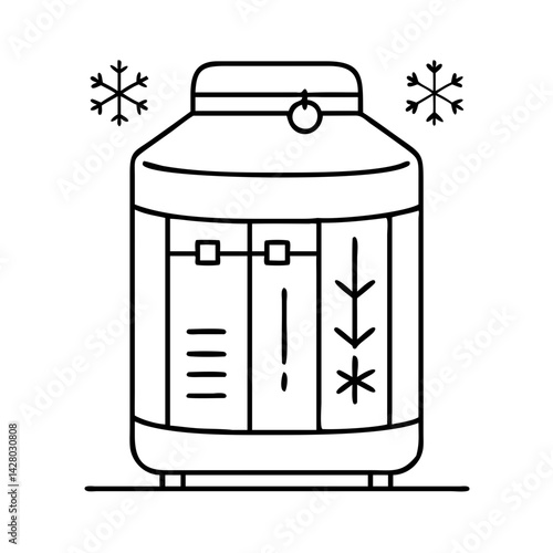 cryogenic storage icon, cryogenic storage line art - simple line art of cryogenic storage, perfect for cryogenic storage logos and icons