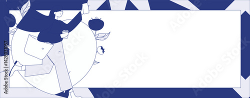 3.12 International Women's Day professional women flat character vector concept operation hand drawn illustration
