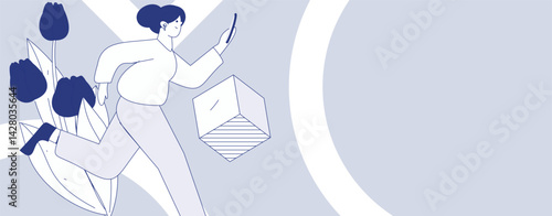 3.12 International Women's Day professional women flat character vector concept operation hand drawn illustration
